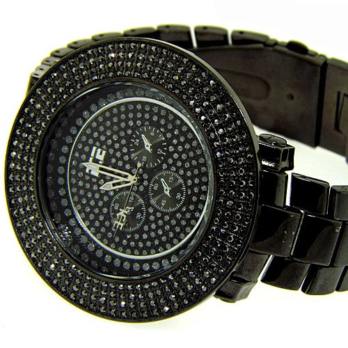 Ice New Mens Gunmetal Iced out bling wrist watch