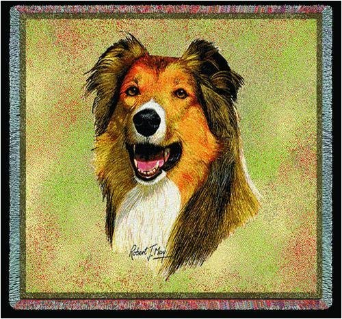 Rough Collie Lap Square - 54 x 54 Blanket/Throw