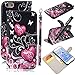 iPhone 6S Plus Case, WeLoveCase PU Leather Color Print Folio Cover with Wallet Function / Kickstand / Wrist Strap / Credit Card Holder for iPhone 6 Plus / iPhone 6S Plus 5.5