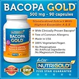 Bacopa GOLD - 500 mg, 90 Vegetarian Capsules (Pure Bacopa Monnieri Extract)