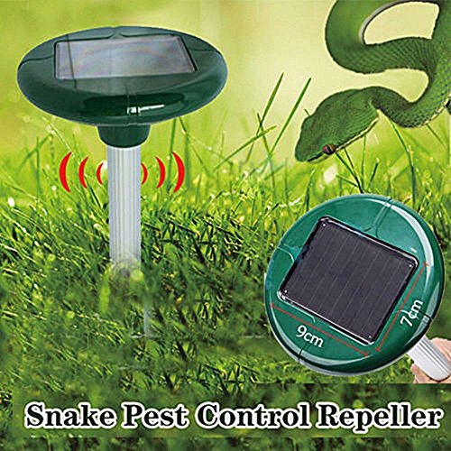 WoSports® Solar Ultrasonic Mole Rodent Snake Repeller Pest Control for Outdoor Garden Yard 2 Pack (Snake Pest Control Repeller)