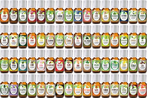 Healing Solutions Aromatherapy Essential Oil Set 64 Pieces - 10 ml