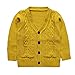 eTree Little Boys' 100% Cotton Knitting V Collar Cardigan Hemp Sweater 1-4 Years