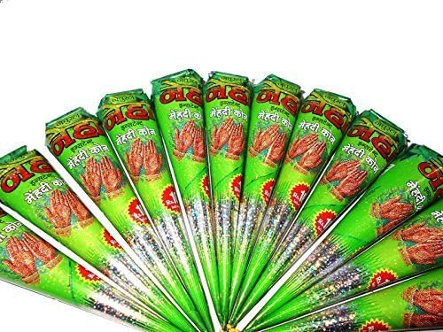 Neha Mehndi Indian Mehndi Cones, 25 gram (Pack of 12) by Neha Mehndi
