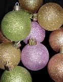 Set of 12 Pastel Glitter Shatterproof Ball Christmas Ornaments 2.5 #390408