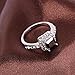 Woman Lady Retro Style Square Black Zircon Full Crystal Ring Jewelry Size 9