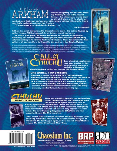 Cover image : H.P. Lovecraft's Arkham: Unveiling the Legend-Haunted City (Call  of Cthulhu Roleplaying, 8803)