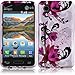 HR Wireless Design Case for LG Optimus Zone - Retail Packaging - Purple Lily