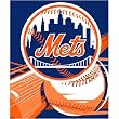 New York Mets MLB Royal Plush Raschel Blanket (Big Stick Series) (50"x60")