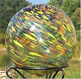 12 Inch Multicolored Twist Hand-blown Glass Gazing Globe