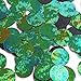 Round Sequin 20mm Van Gogh Starry Night Blue Green Embosssed Swirl Texture Loose Couture Paillettes