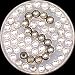 Bella Crystal Collection Initial S Ball Marker Hat Clip