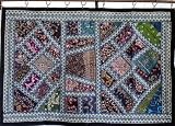 Review NovaHaat.com  / BLUE KUNDAN SARI BEADED TAPESTRY INDIAN WALL HANGING