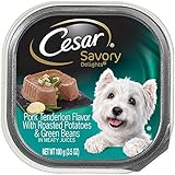 CESAR SAVORY DELIGHTS Pork Tenderloin, Roasted Potatoes & Green Beans Dog Food Trays (24 Pack)