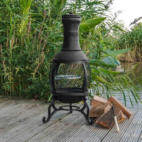 Firefox Chimineas Mercury 100 Cast Iron Chiminea Black 100cm 39 X
