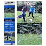 Fußballtor, Ballwand Torwand 182 x 122 cm, stabiles Metalltor, Spielspaß im Garten