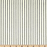 54'' Wide Ticking Stripe Black/Ivory Fabric By The Yard ~ 376 HOLLYWOOD AVENUE...