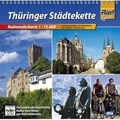 Th�ringer St�dtekette, Radwanderkarte 1:75.000