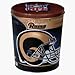 All Products : St. Louis Rams 3.5 gallon tin filled w/ three premium gourmet popcorn flavors of your choice