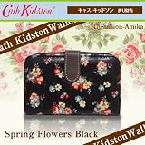 「財布・折り財布 Cath Kidston-キャスキッドソン-財布 レディース　折り財布【並行輸入品】 (5.Spring Flowers Black(花柄ブラック))」の画像