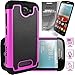 Alcatel One Touch Fierce 2 and Alcatel Pop Icon Cyber Defender Case - Pink by ElBolt with Free HD Screen Protector