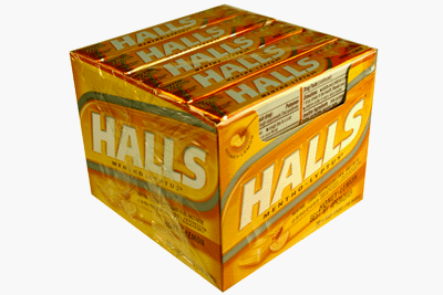 Halls Mentho-Lyptus Honey Lemon 20 - 9 Piece Sticks by Cadbury Adams