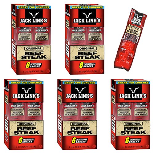 30 Jack Link's Original Beef Steak Jerky Single Snack Packs Bulk Sticks