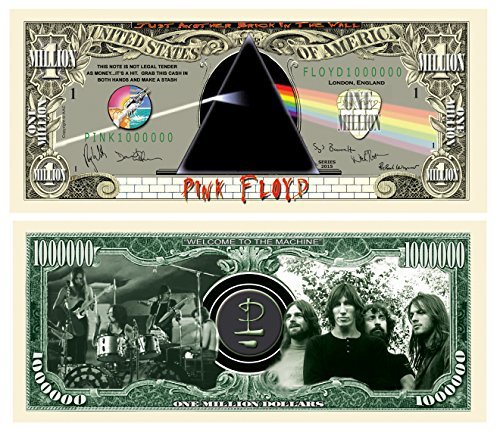 Pink Floyd Million Dollar Collectible Bill in Bill Protector