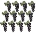 12 Clusters (With 1296 Grasses) 5.5" Artificial Grapes with Leaves Burgundy 2 Tone