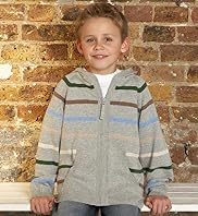 Pure Cotton Long Sleeve Fine Stripe Hooded Top