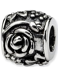 Reflection Beads Silver Rose Garden Flower Bead