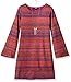 Amy Byer Girls' Big Print Sweater Knit Dress with Bell Sleeve