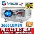 MediaLy LCD X2000-DVBT HDMI BEAMER PROJEKTOR 2000 LUMEN HD DVB-T