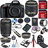 Nikon D5300 DSLR Camera + 18-55mm VR + 70-300mm G Zoom + 32GB Memory + 18pc Bundle Kit