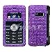 Sparkling Purple Solid Color Premium Luxury Rhinestones Full Diamond Bling LG Env2 Envy 2 Vx9100 Snap on Cell Phone Case