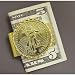 $20 St. Gardens' Gold Piece Replica Goldtone Coin Moneyclip