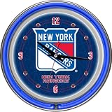Trademark Poker NHL1400-NYR NHL New York Rangers Neon Clock - 14 inch Diameter