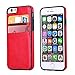 iPhone 6S Plus Case, iPhone 6 Plus Case, Joopapa iPhone 6/6S Plus Wallet Case, Leather Wallet Case back Cover with 2 Credit Card/ID Card Slots for Apple iPhone 6S Plus / iPhone 6 Plus (Red)