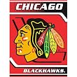 Chicago Blackhawks Royal Plush Raschel NHL Blanket (800 Series) by Northwest (60"x80")