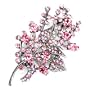 Pugster Heart Leaf October Birthstone Swarovski Crystal Brooches & Pins