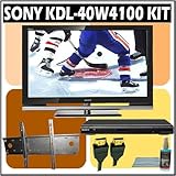 Sony Bravia W-Series KDL-40W4100 40-inch 1080P LCD HDTV + Sony DVD Player w/ Wall Mount Accessory Ki
