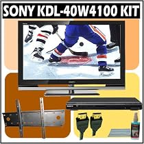 Sony Bravia W-Series KDL-40W4100 40-inch 1080P LCD HDTV + Sony DVD Player w/ Wall Mount Accessory Kit