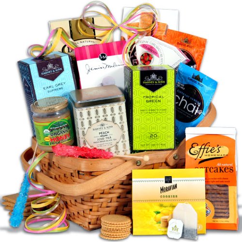 Tea & Cookies Gift Basket Classic Best Choice Mothers Day Gift Basket