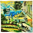 100% Luxurious Charmeuse Silk Claude Monet's Painting Collection Hand Rolled Edges Square Scarf Shawl