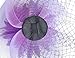 Women's Fascinator Clip Veil Cocktail Tea Party Church Hat Bridal Headpiece Purple