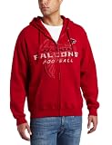 NFL Men's Atlanta Falcons Touchback IV Adult Long Sleeve Fullzip Hooded Fleece (Bright Cardinal, X-Large)