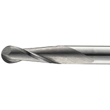 Niagara Cutter MEB230 Carbide Ball Nose End Mills, Inch, Uncoated (Bright) Finish, Roughing and Finishing Cut, 30 Degree Helix, For Use With All Materials