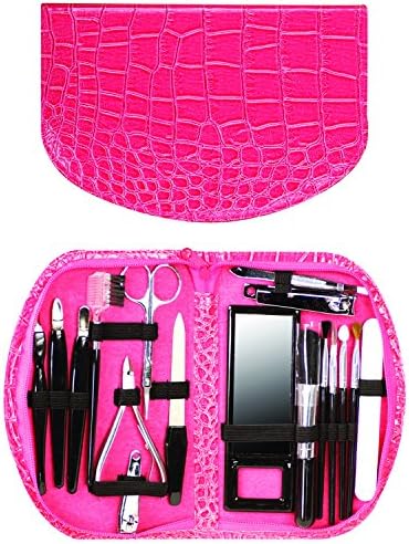Manual Soft Touch Make-Up and Manicure Sets, Pink Crocodile