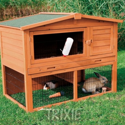 Childrens Toyshop  Garten & Freizeit : "Natura" Kaninchenstall m. Freigeh., 123x76x96 cm