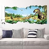 EMIRACLEZE Christmas Gift Holiday Shopping Jurassic Park Dinosaur River Forest Tree Removable Mural Wall Stickers Wall Decal for Children Home Decor(B)